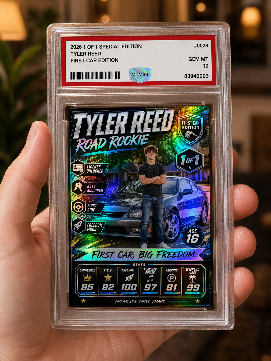 Tyler Reed · Road Rookie — custom 1-of-1 slabbed MoMint Card